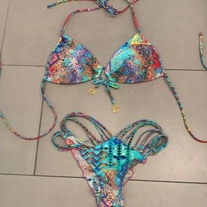 Luli Fama bikini. Push up string bikini top and Brazilian scrunch bottom.